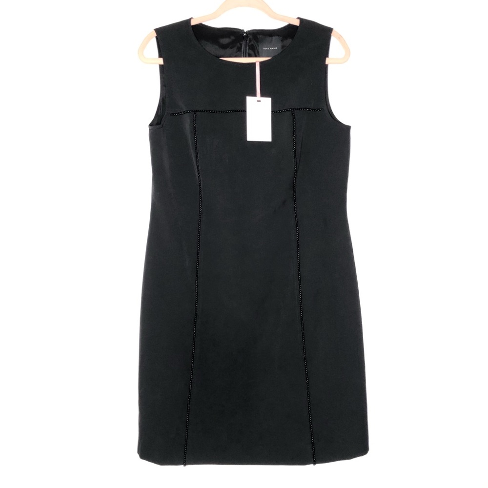 Alex Marie Dress Kelly Bead Shift Black Sz 10